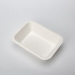 Disposable Fast Food Packaging Tray Biodegradable Sugarcane Bagasse Bamboo Pulp Mould Sushi