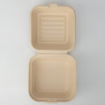 Eco-Friendly Pulp Mould Takeaway Packaging Disposable Sugarcane Bagasse Burger Box Biodegradable