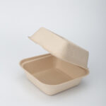 Eco-Friendly Pulp Mould Takeaway Packaging Disposable Sugarcane Bagasse Burger Box Biodegradable