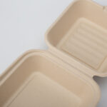 Eco-Friendly Pulp Mould Takeaway Packaging Disposable Sugarcane Bagasse Burger Box Biodegradable