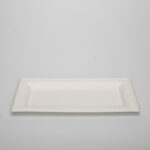 Eco Friendly Takeaway Food Hold Microwavable Biodegradable Disposable Plates Made from Sugarcane Waste Rectangular Bagasse Plates