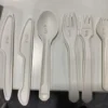 Wholesale Biodegradable Cutlery 100% Compostable Disposable Sugarcane Bagasse Pulp Molding Fork Knife Spoon Cutlery