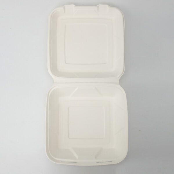 Hot Sale Sugarcane Clamshell Bagasse Food Container biodegradable Disposable Tableware sugarcane disposable lunch box1