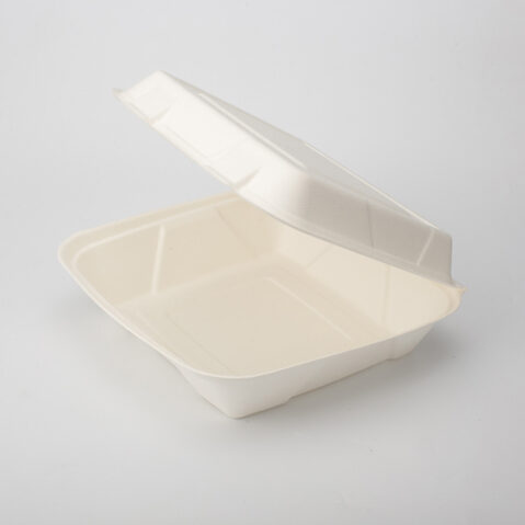Hot Sale Sugarcane Clamshell Bagasse Food Container Biodegradable Disposable Tableware Sugarcane Disposable Lunch Box