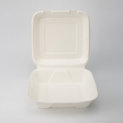 Hot Sale Sugarcane Clamshell Bagasse Food Container Biodegradable Disposable Tableware Sugarcane Disposable Lunch Box