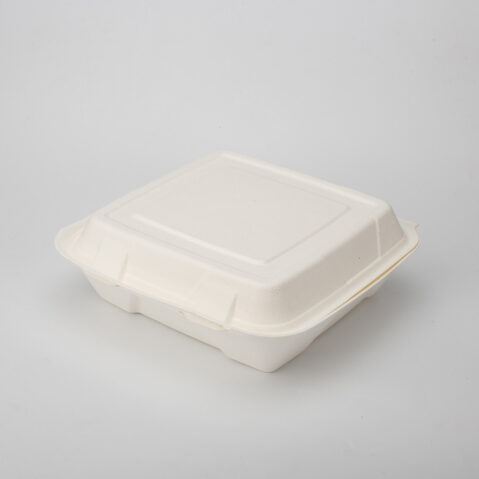 Hot Sale Sugarcane Clamshell Bagasse Food Container Biodegradable Disposable Tableware Sugarcane Disposable Lunch Box