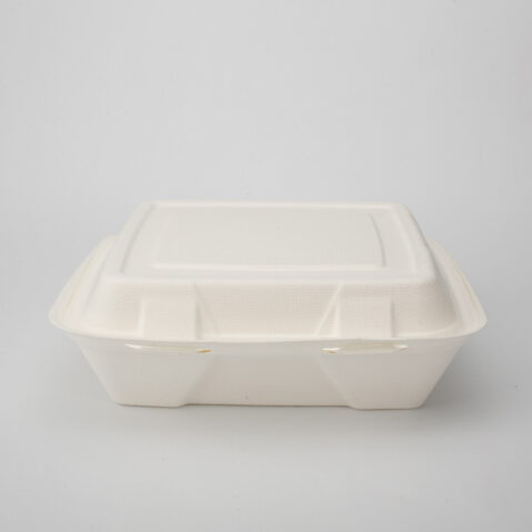 Hot Sale Sugarcane Clamshell Bagasse Food Container Biodegradable Disposable Tableware Sugarcane Disposable Lunch Box
