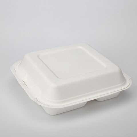 Hot Sale Sugarcane Clamshell Bagasse Food Container Biodegradable Disposable Tableware Sugarcane Disposable Lunch Box