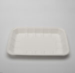 PFAS Free Custom Disposable Biodegradable Food Packaging Sugarcane Bagasse Pulp Tray With Lid