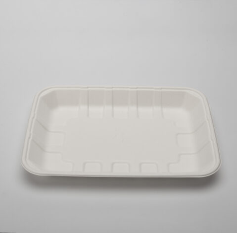 PFAS Free Custom Disposable Biodegradable Food Packaging Sugarcane Bagasse Pulp Tray With Lid