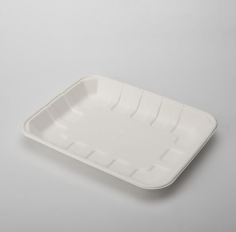 PFAS Free Custom Disposable Biodegradable Food Packaging Sugarcane Bagasse Pulp Tray With Lid