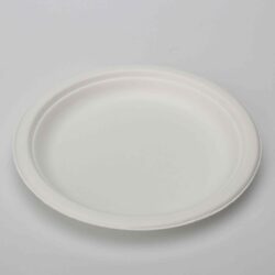 PFAS Free Disposable Biodegradable Sugarcane Bagasse Paper Pulp Mould Cake Boards Round Charger Plates0-compressed