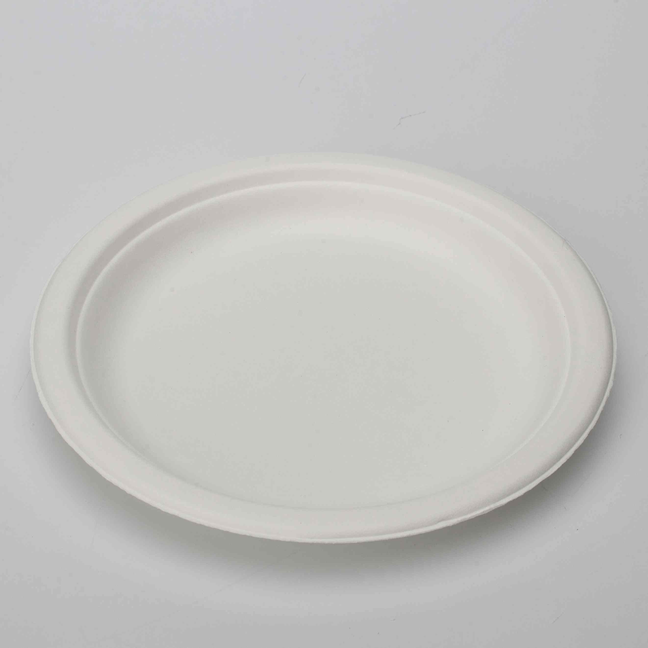 PFAS Free Disposable Biodegradable Sugarcane Bagasse Paper Pulp Mould Cake Boards Round Charger Plates0-compressed