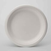 PFAS Free Disposable Biodegradable Sugarcane Bagasse Paper Pulp Mould Cake Boards Round Charger Plates